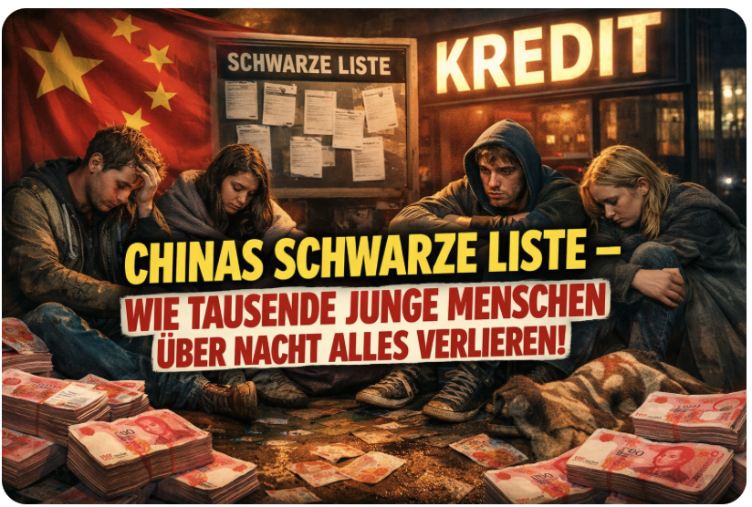 CHINAS SCHWARZE LISTE – WIE TAUSENDE JUNGE MENSCHEN ÜBER NACHT ALLES VERLIEREN!
