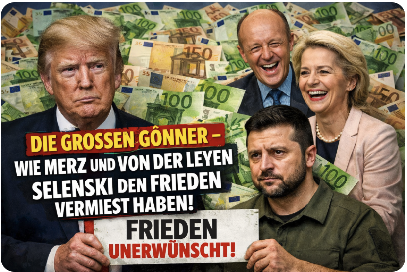 DIE GROSSEN GÖNNER – WIE MERZ UND VON DER LEYEN SELENSKI DEN FRIEDEN VERMIEST HABEN!