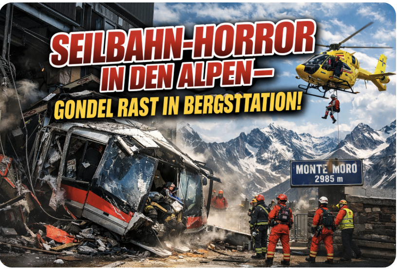 Monte Moro: SEILBAHN-HORROR IN DEN ALPEN – GONDEL RAST 100 PERSONEN IN BERGSTATION!