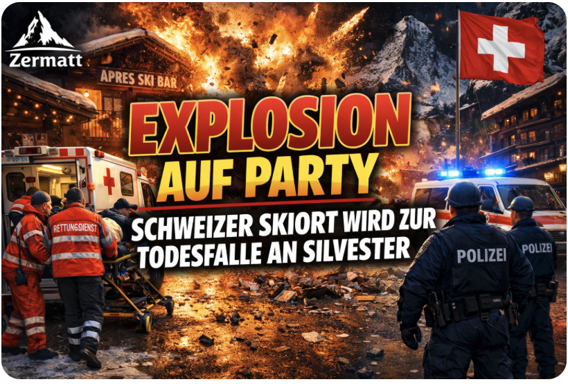 Flammen-Hölle in Crans-Montana!Schweizer Skiort wird zur Todesfalle an Silvester – Partygänger schreien um ihr Leben!