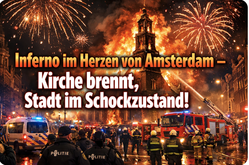Inferno im Herzen von Amsterdam – Kirche brennt, Stadt im Schockzustand!