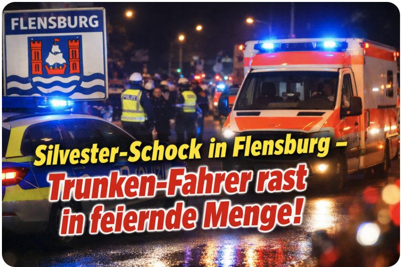 Silvester-Schock in Flensburg – Trunken-Fahrer rast in feiernde Menge!