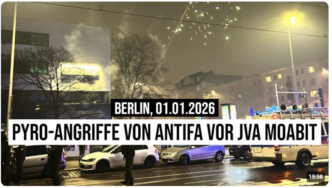 01.01.2026 #Berlin #Antifa wirft #Pyro auf Karoline Preisler & Katharina Gerhardt: #Silvester-Demo