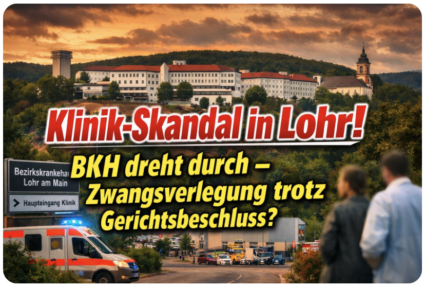 Klinik-Skandal in Lohr! BKH dreht durch – Zwangsverlegung trotz Gerichtsbeschluss?