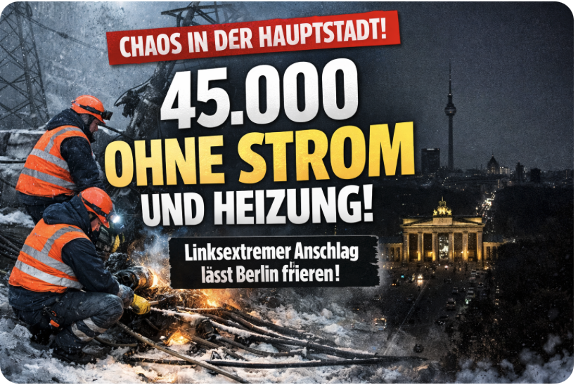 BERLIN IM EIS-SCHOCK! LINKSEXTREMER ANSCHLAG LEGT STADT TEILWEISE LAHM