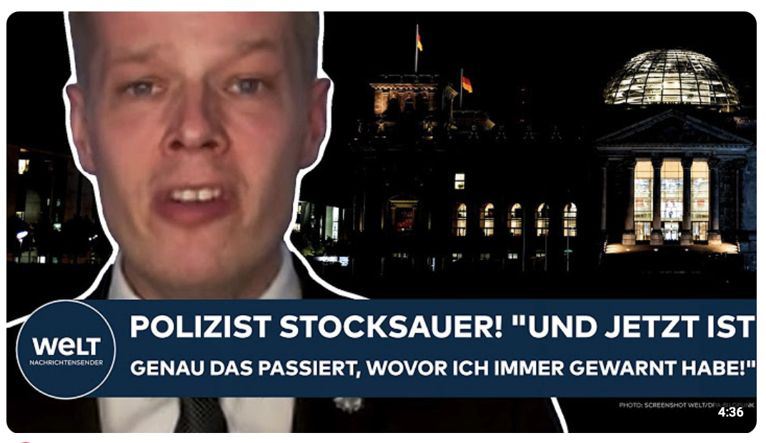 DEUTSCHLAND: Polizist stocksauer! „Und jetzt ist genau das passiert, wovor ich immer gewarnt habe!“