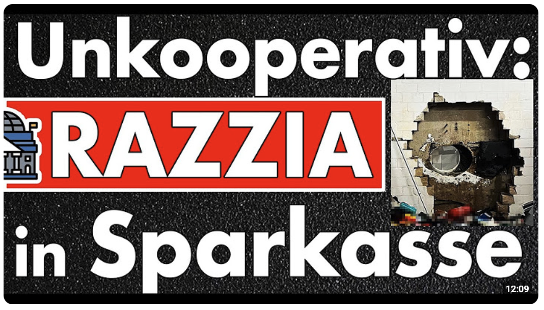 Soko Kernbohrer tritt Sparkasse die Tür ein! Razzia in Gelsenkirchen der Bürgergeld-Hauptstadt!