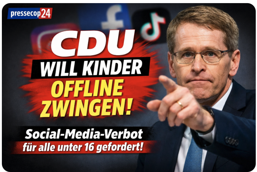CDU WILL KINDER OFFLINE ZWINGEN