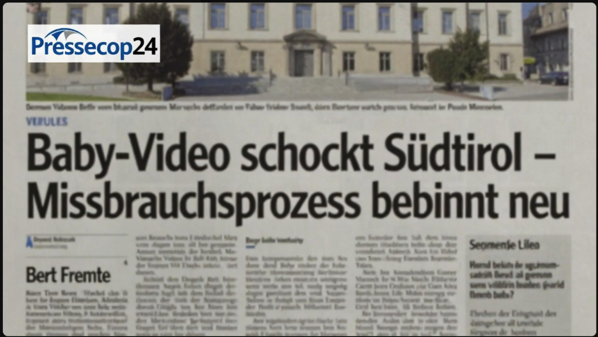 Baby-Video schockt Südtirol – Missbrauchsprozess beginnt neu