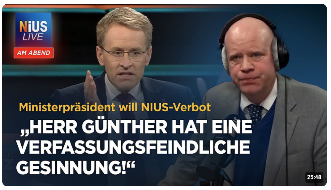 Daniel Günther (CDU) will freie Medien zensieren lassen