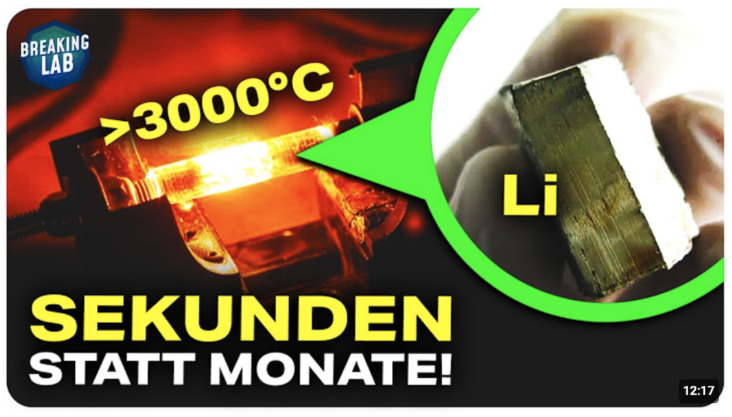 81% günstiger: So gewinnt man Lithium in Sekunden!