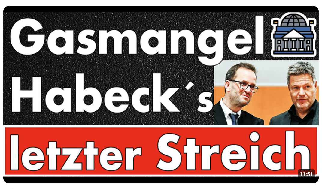 Grüner Netzagentur-Chef lügt über Gasversorgung! Importe nicht ausreichend für Winter! Gasmangel?