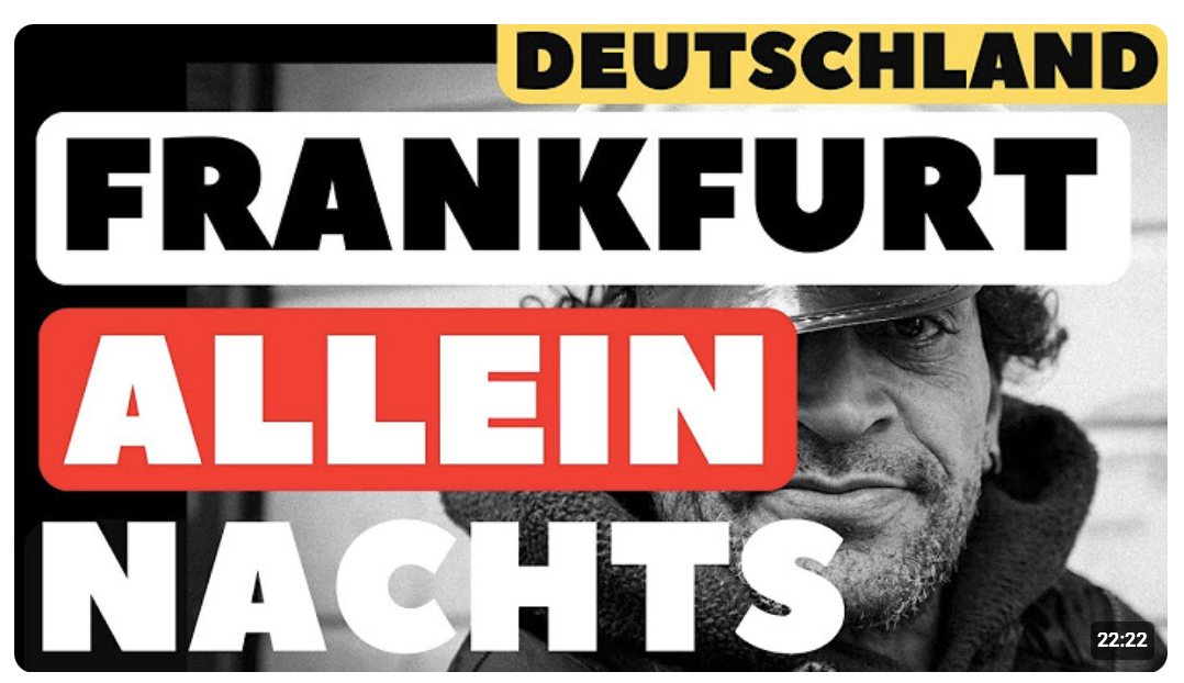 Ich laufe allein durch das Bahnhofsviertel in Frankfurt