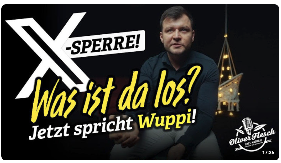 Jetzt spricht Wuppi – Über seine X-Sperre und seine geplanten Gegenschläge