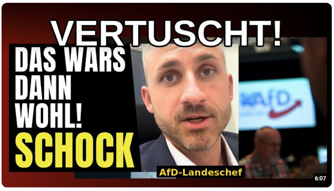 AfD-Landeschef enthüllt: CDU vertuscht Anschläge