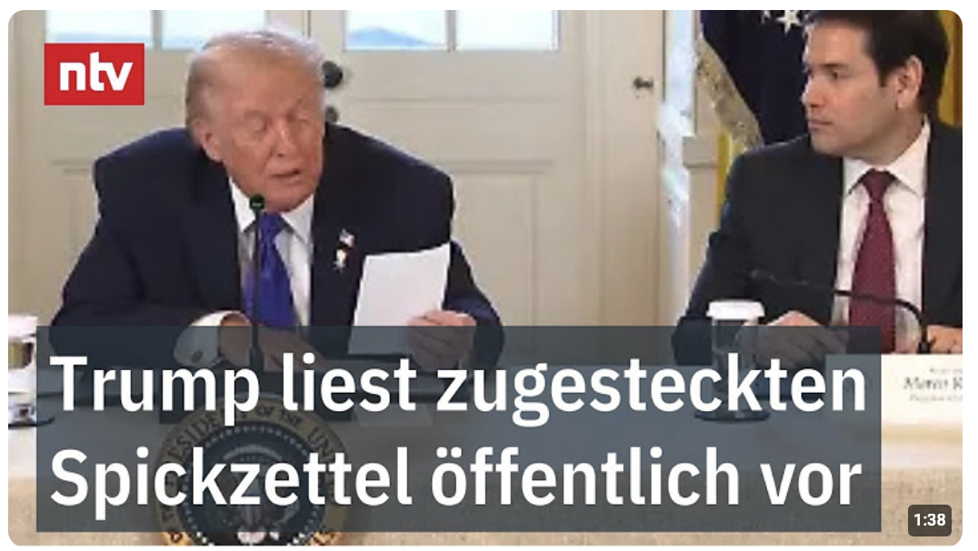 Trump liest zugesteckten Spickzettel öffentlich vor – Rubio ist peinlich berührt | ntv