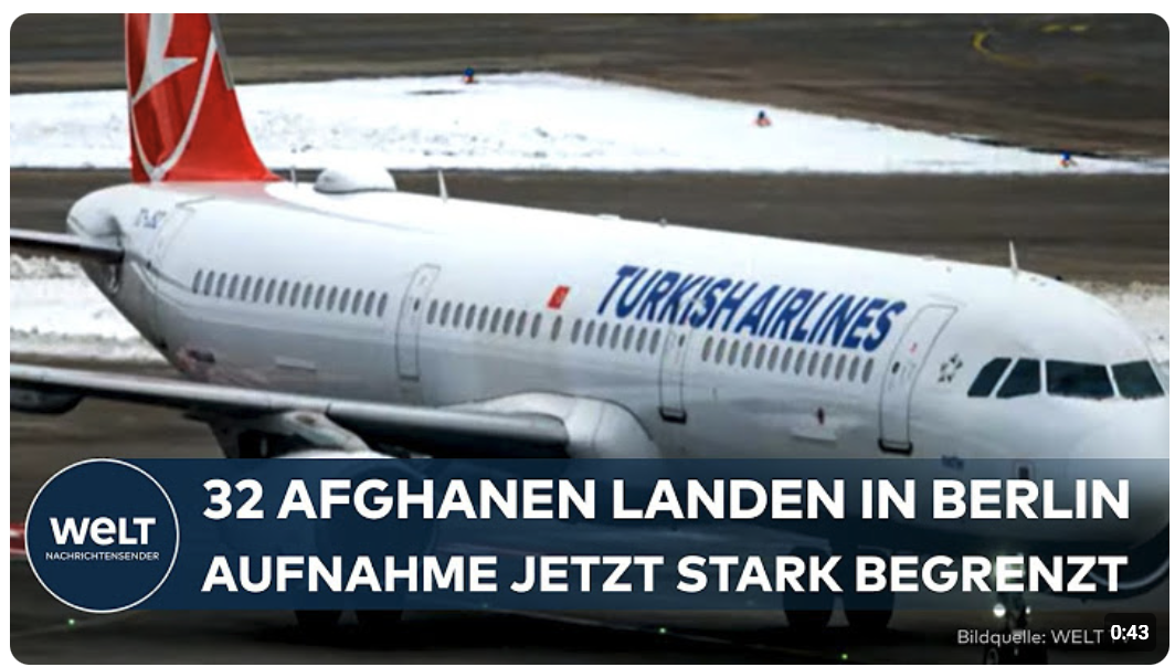 DEUTSCHLAND: Afghanen-Aufnahme jetzt eingeschränkt – 32 Menschen landen in Berlin!
