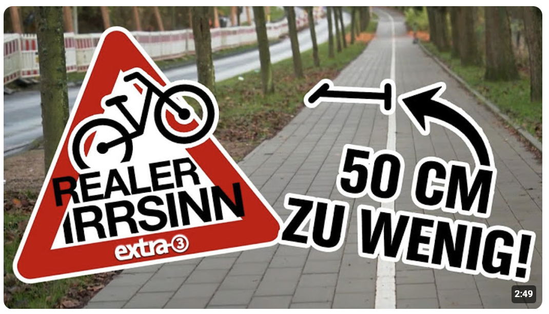 Realer Irrsinn: Neuer Radweg zu schmal in Kronshagen | extra 3