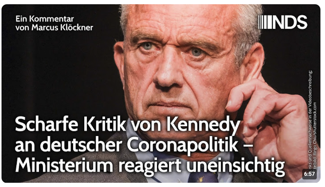Scharfe Kritik von Kennedy an deutscher Coronapolitik – Ministerium reagiert uneinsichtig | Klöckner