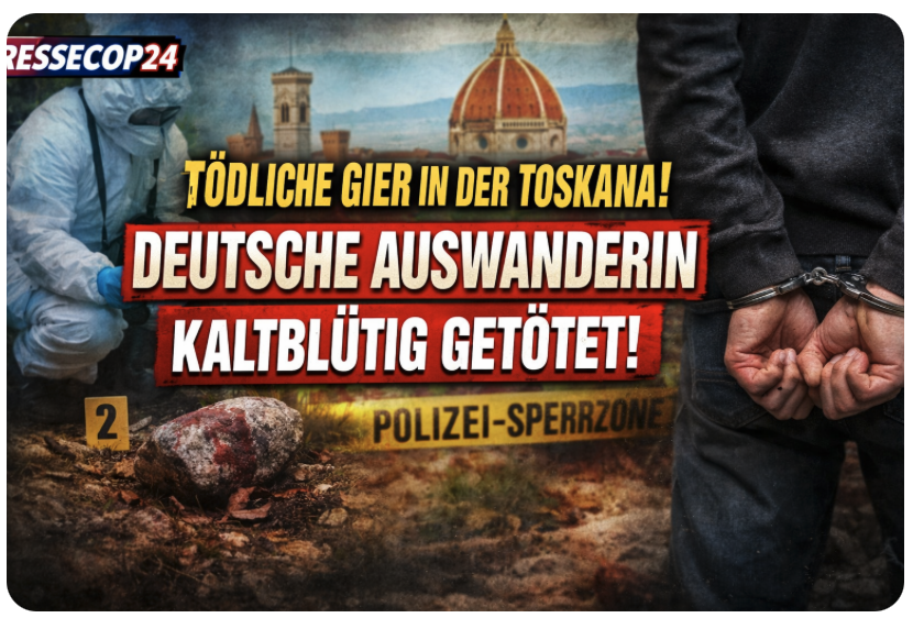 TÖDLICHE GIER IN DER TOSKANA!DEUTSCHE AUSWANDERIN KALTBLÜTIG GETÖTET