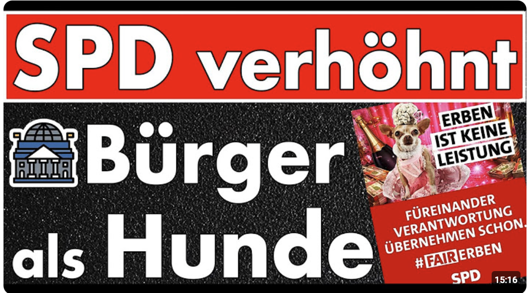 Für die SPD sind wir nur Hunde? Entmenschlichung und Hass auf Eigentum – die SPD beerdigt sich!