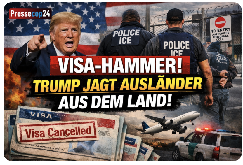 VISA-HAMMER AUS WASHINGTON!TRUMP JAGT AUSLÄNDER AUS DEM LAND