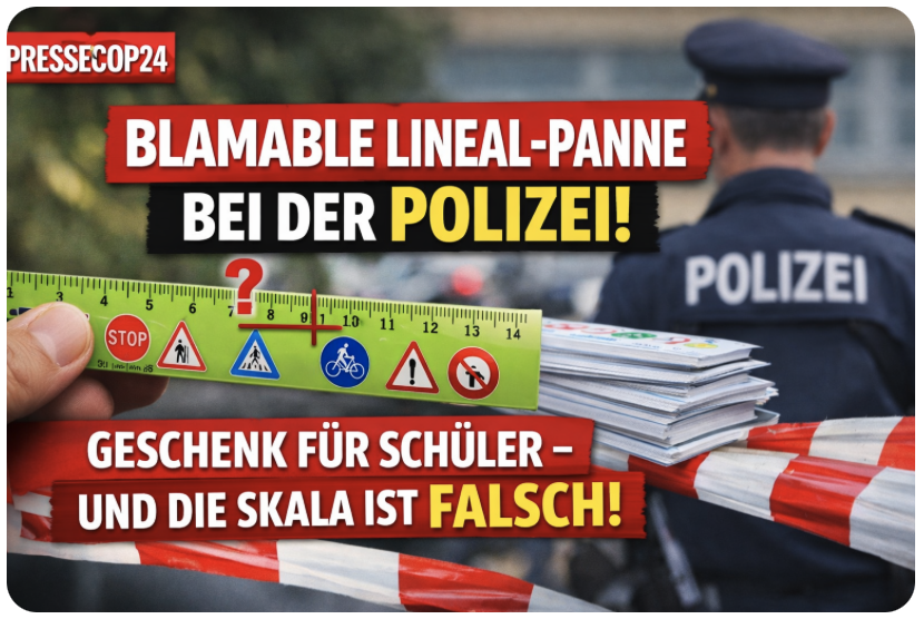 BLAMABLE LINEAL-PANNE BEI DER POLIZEI!