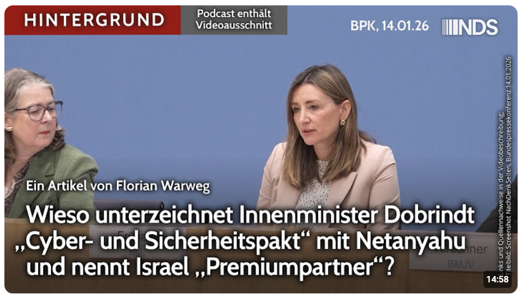 Wieso unterzeichnet Innenminister „Cyber- und Sicherheitspakt“ und nennt Israel Premiumpartner? BPK