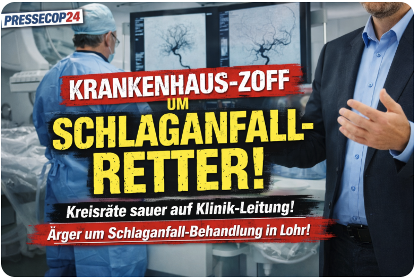 KRANKENHAUS-ZOFF IN LOHR AM MAIN UM SCHLAGANFALL-RETTER!