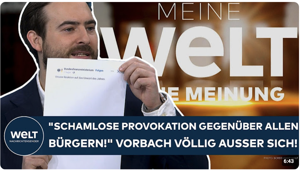 DEUTSCHLAND: „Schamlose Provokation gegenüber allen Bürgern!“ Vorbach völlig außer sich!