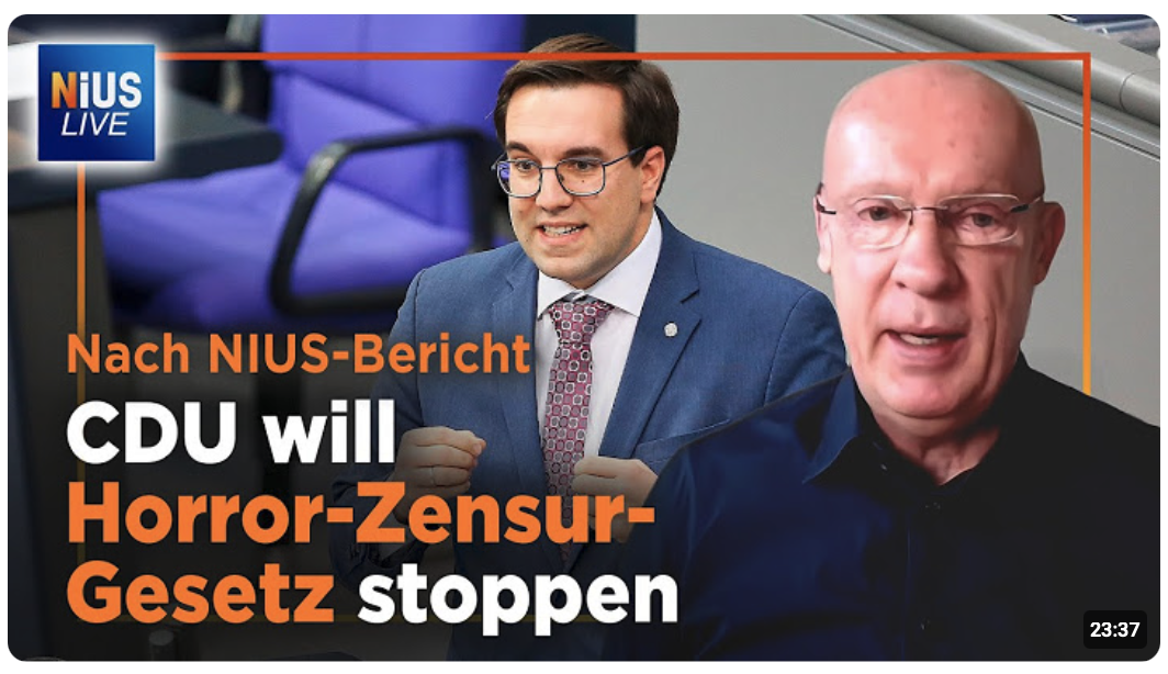 CDU rudert beim Zensur-Gesetz zurück – Steinhöfel erklärt wieso 
