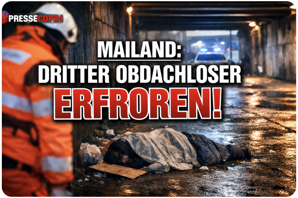 KÄLTE-DRAMA IN MAILAND – WIEDER OBDACHLOSER ERFROREN!