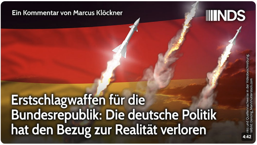Erstschlagwaffen für die Bundesrepublik: Die Deutsche Politik hat Bezug zur Realität verloren |
