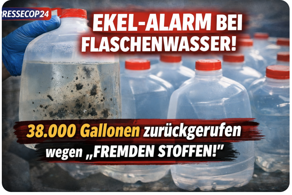 EKEL-ALARM IM TRINKWASSER – RIESEN-RÜCKRUF SCHOCKT VERBRAUCHER!