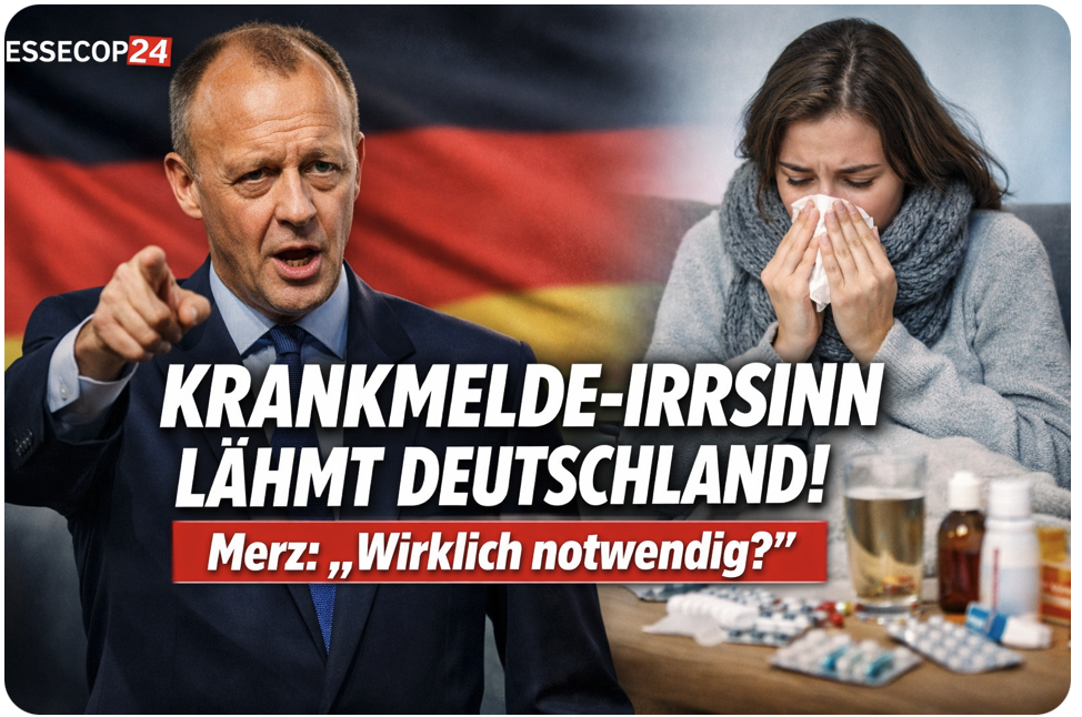 KRANKMELDE-IRRSINN LÄHMT DEUTSCHLAND!