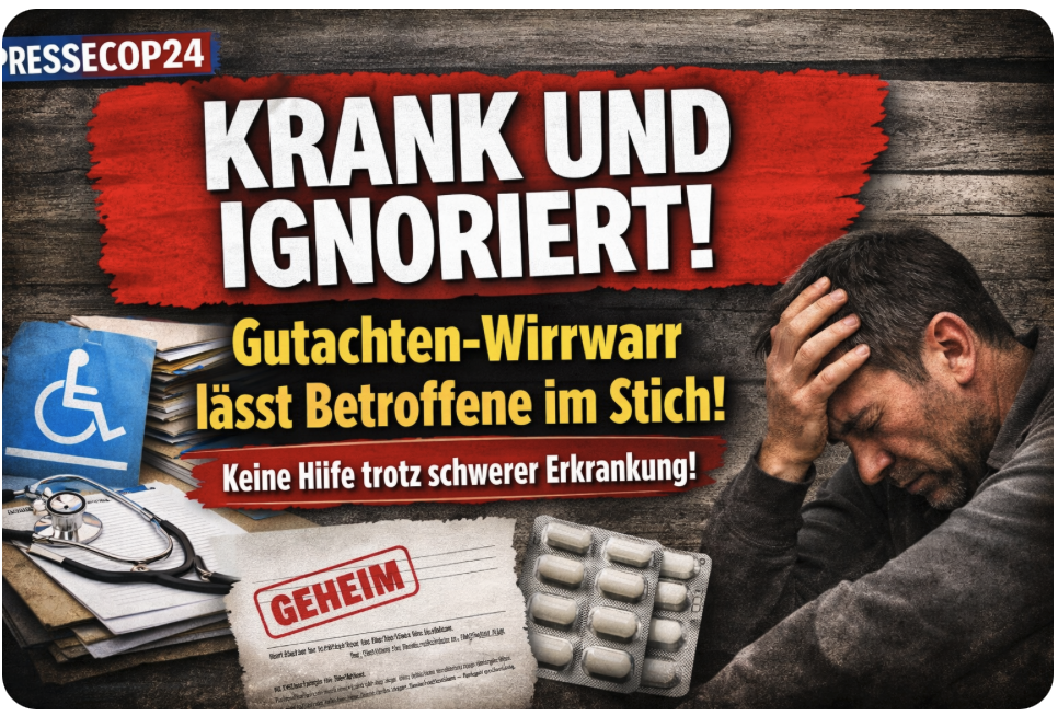 ÄMTER-IRRSINN UM SCHWERE KRANKHEIT – GUTACHTEN-CHAOS LÄSST BETROFFENE THOMAS KREBS IM STICH!
