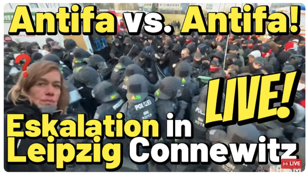 LIVE.  Antifa vs Antifa Leipzig   Demo gegen Antideutsche & Jule Nagel Linke Eskaliert Connewitz?