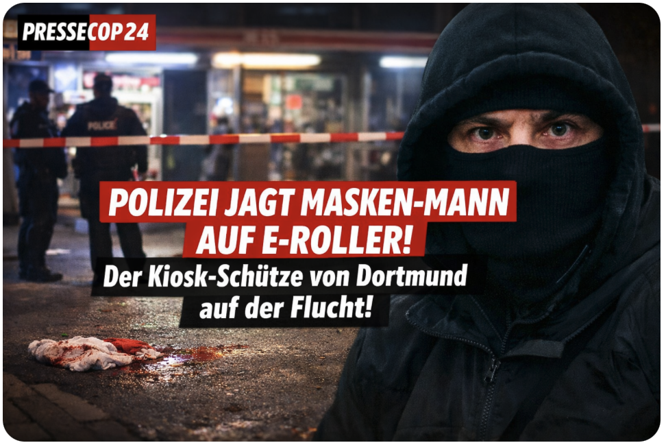BLUTIGE KIOSK-ATTACKE – POLIZEI JAGT MASKIERTEN SCHÜTZEN!