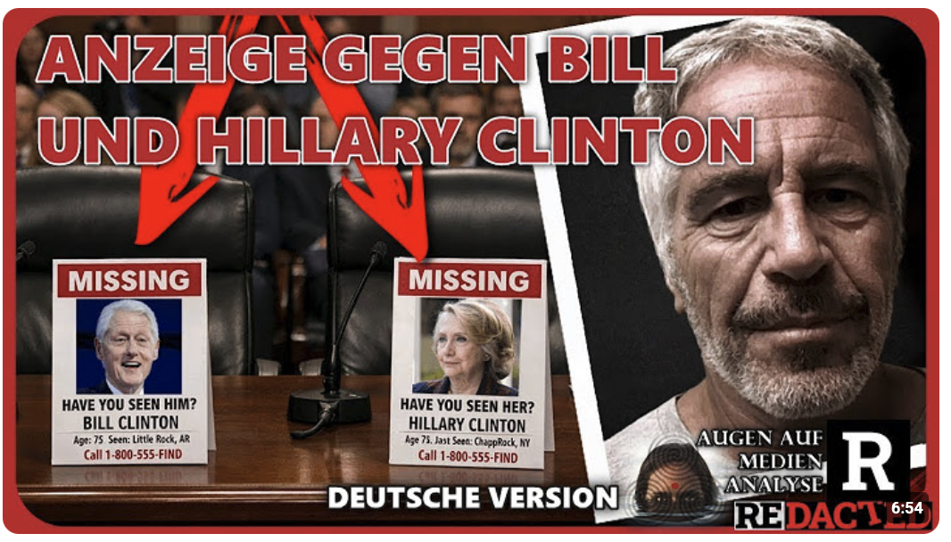 ANZEIGE gegen BILL und HILLARY CLINTON! (Redacted News – Deutsch)