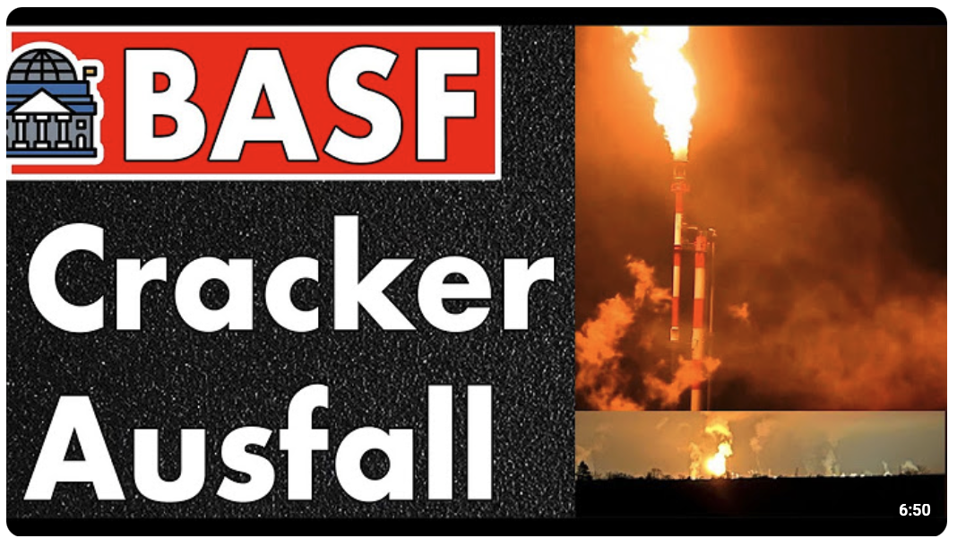 Wieder Cracker-Ausfall bei BASF in Ludwigshafen! Fackel erleuchtet Rhein-Neckar-Kreis!