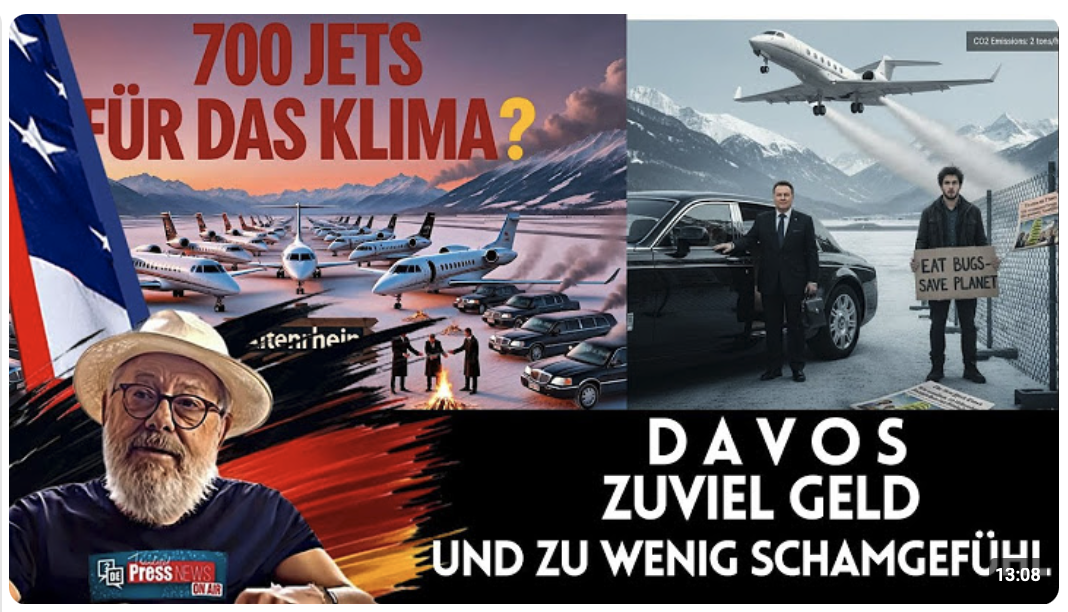 DER DAVOS-SKANDAL: Geheime Zahlen enthüllt – So krass zerstören die „Klimaretter“ unsere Welt!