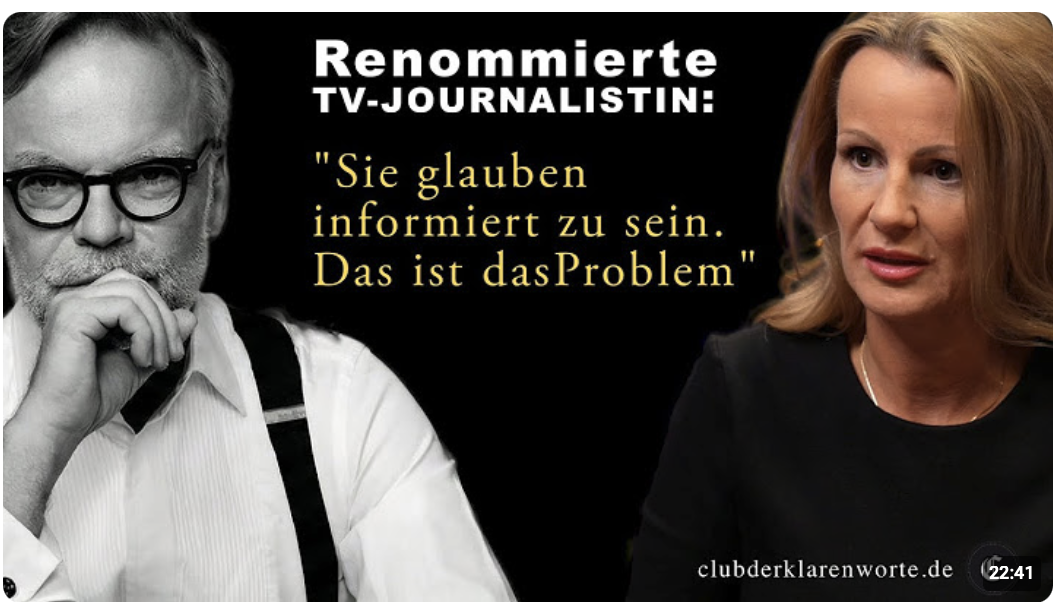 TV-Journalistin: Sie glauben, informiert zu sein. Das ist das Problem.