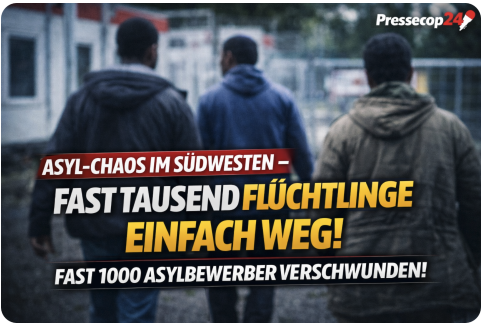 ASYL-CHAOS IM SÜDWESTEN – FAST TAUSEND FLÜCHTLINGE EINFACH WEG!