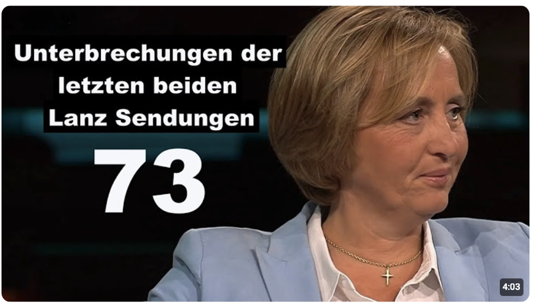 Beatrix von Storch bei Lanz: 2 Sendungen, mindestens 73 Unterbrechungen