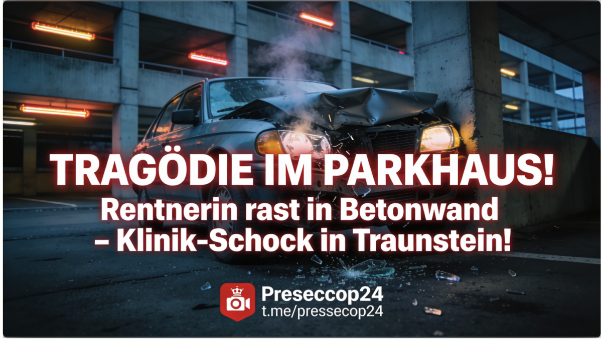 Tragödie im Parkhaus! Rentnerin rast in Betonwand – Klinik-Schock in Traunstein!