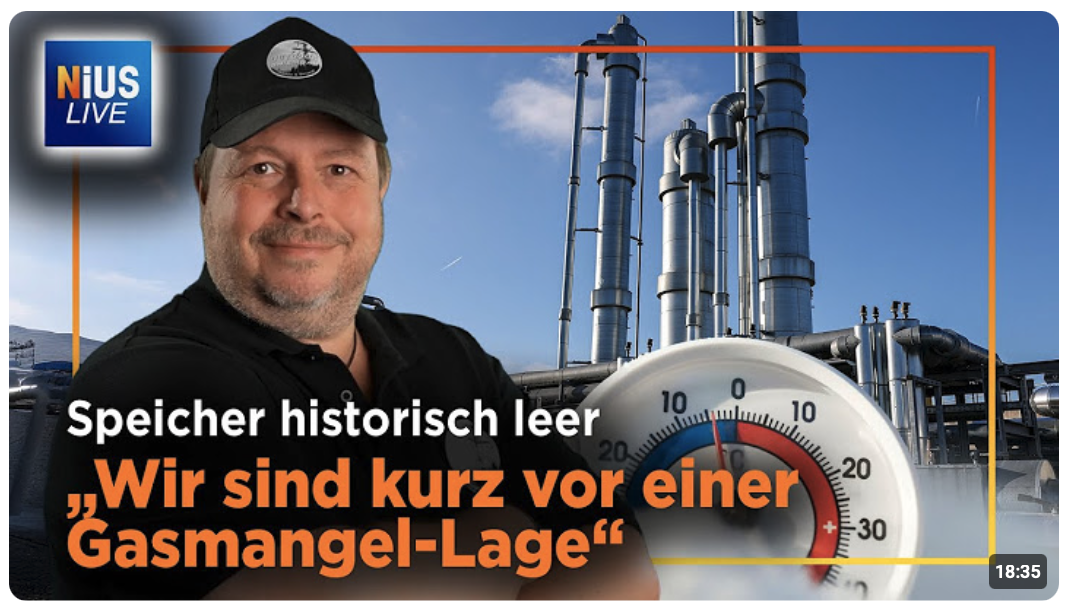Rekordtief: Gasspeicher sind bedrohlich leer – Experte erklärt warum 