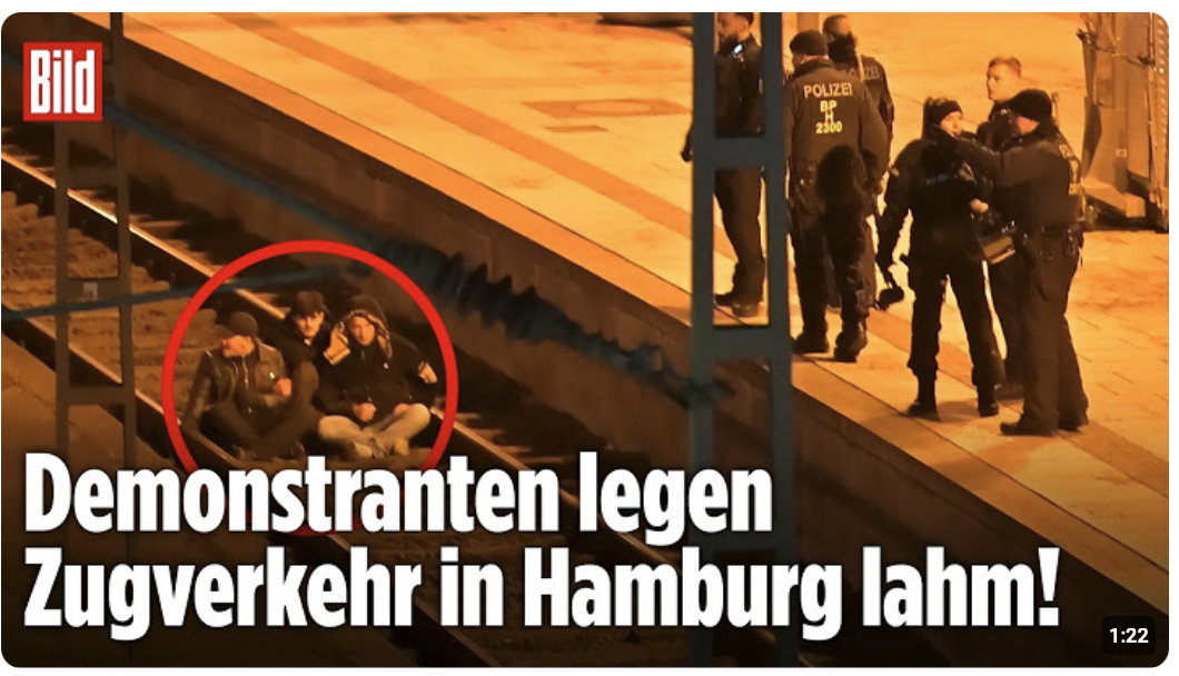 HAMBURG: Chaos im Hauptbahnhof! Polizei holt Pro-Kurden-Demonstranten von den Gleisen!