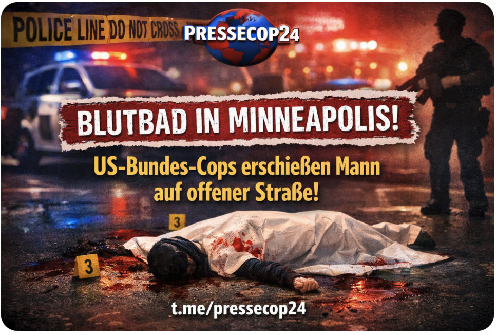 +++ Eilmeldung +++ BLUTBAD IN MINNEAPOLIS! US-Bundes-Cops erschießen Mann auf offener Straße!