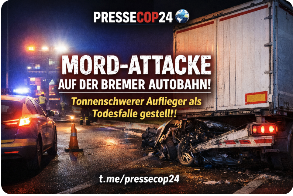 MORD-ATTACKE AUF DER BREMER AUTOBAHN! Tonnenschwerer Auflieger als Todesfalle quer gestellt!
