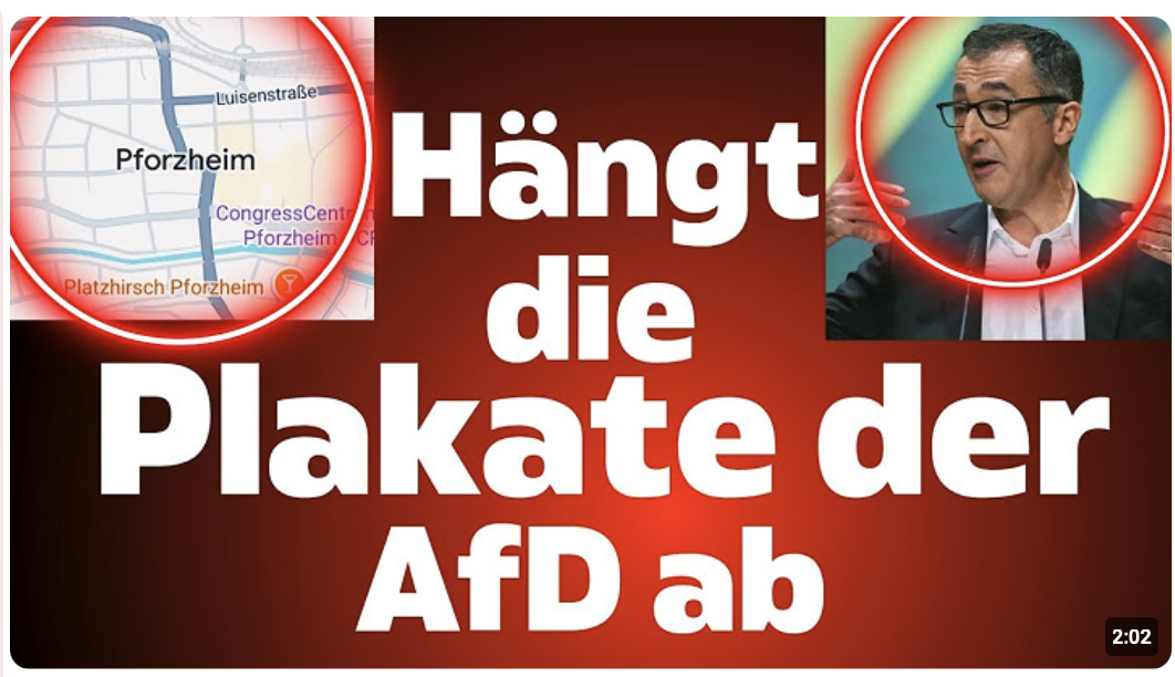 In Pforzheim brennt die Hütte! Sie reißen AfD Plakate ab!